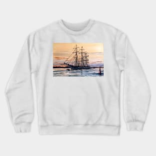 ILLAWARA SAQUARE RIGGER MOORED UP AT GRAVEEND Crewneck Sweatshirt